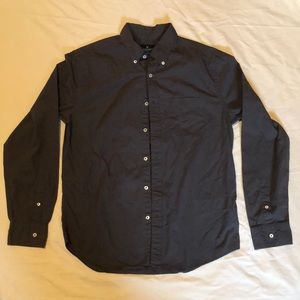 American Eagle sz medium gray button up shirt